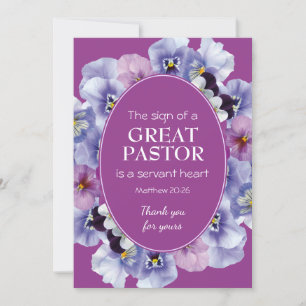PASTOR APPRECIATION   SERVANT   Floral   Thank You