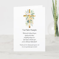 Pastor Appreciation Thank You Card - Floral
