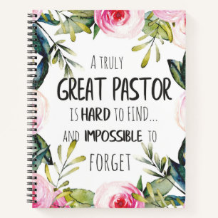Pastor appreciation Thank you Gift Notebook