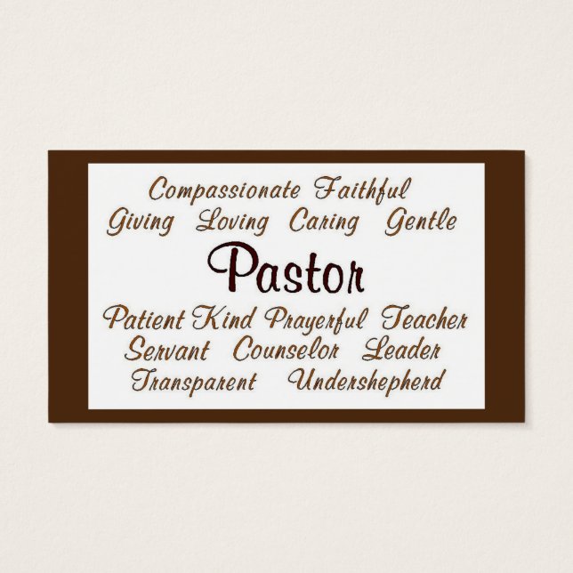 Pastor Attributes (Back)