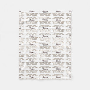 Pastor Attributes Fleece Blanket