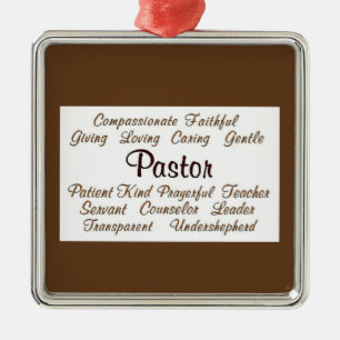 Pastor Attributes Metal Tree Decoration