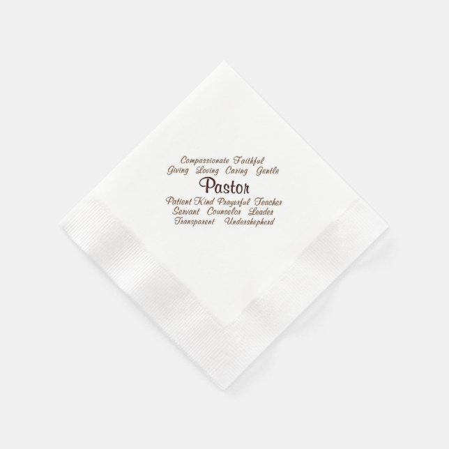 Pastor Attributes Napkin (Corner)