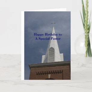 PASTOR Birthday Card - Steeple