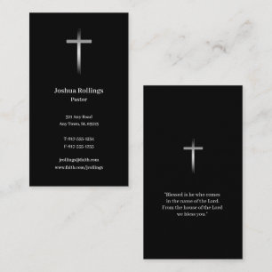 Pastor   Christian Cross Business Card