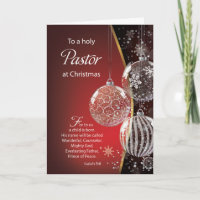 Pastor Christmas Bible Quote Ornaments