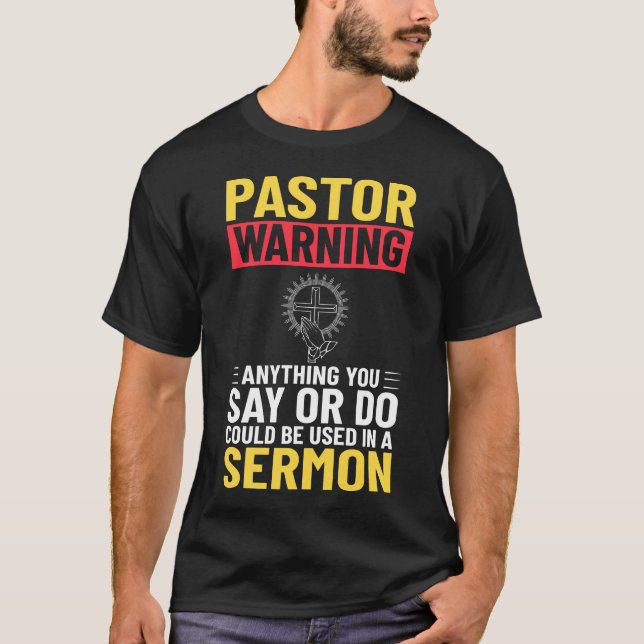 Pastor Church Minister Clergy Christian Jesus T-Shirt (Front)