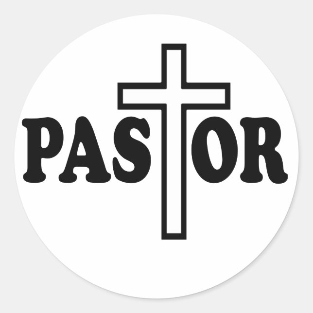 Pastor Classic Round Sticker (Front)