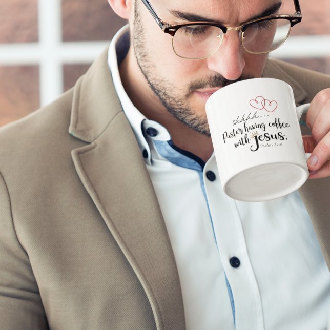 PASTOR COFFEE WITH JESUS Christian Quiet Time Mug (Creator Uploaded)