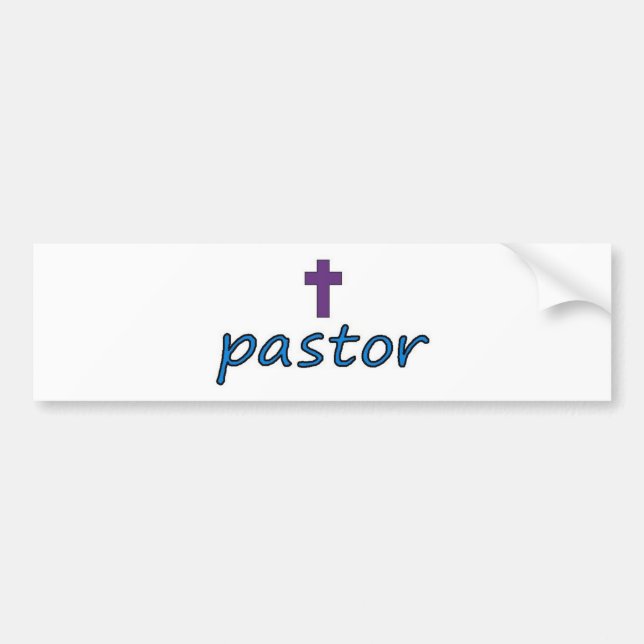 Pastor Cross2 Bumper Sticker (Front)