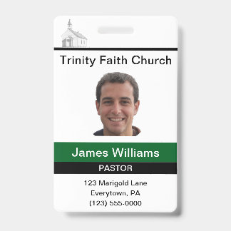 Pastor Custom Badge ID Badge