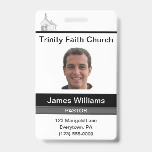 Pastor Custom Badge ID Badge