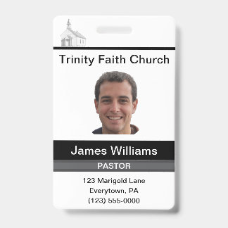 Pastor Custom Badge ID Badge