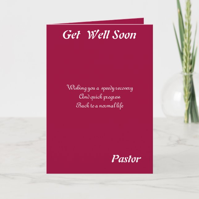 Pastor get well soon cards (Front)