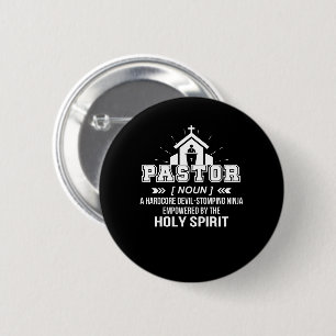 Pastor Harcore Devil Stomping Ninja Empowered 6 Cm Round Badge