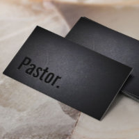 Pastor Minister Elegant Dark Minimal