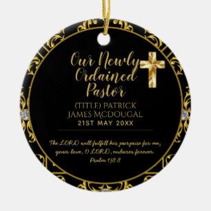 Pastor Newly Ordained Installation Gift Customised Ceramic Tree Decoration