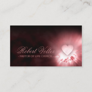 Pastor Of Live Church Heart In The Hands Card