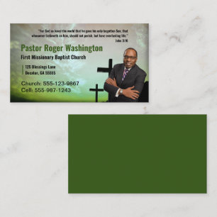 Pastor or Deacon Photo Church Business Card