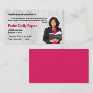 Pastor or Deacon Photo Church Business Card