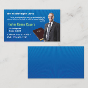 Pastor or Deacon Photo Church Business Card