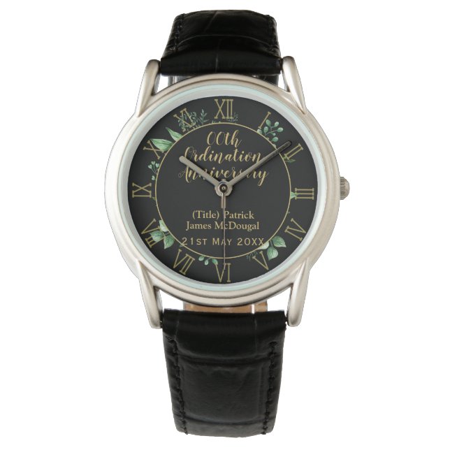 PASTOR Ordination Anniversary Verse - Personalised Watch (Front)