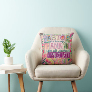 ✝️ Pastor Pastor's Wife Appreciation Anniversary   Cushion