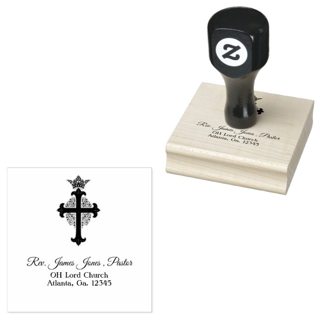 Pastor Personalised Rubber Stamp (Stamped)