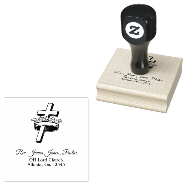 Pastor Personalised Rubber Stamp (Stamped)