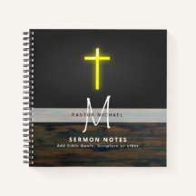 PASTOR Priest Minister Deacon Monogram Journal