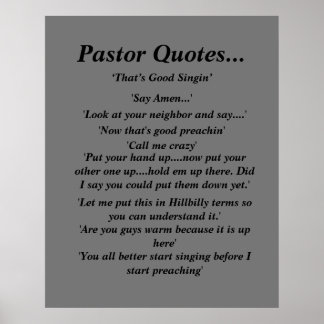 Pastor Quotes Poster