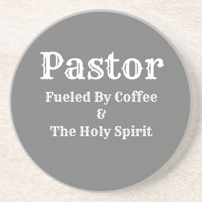 Pastor Sandstone Coaster (Front)