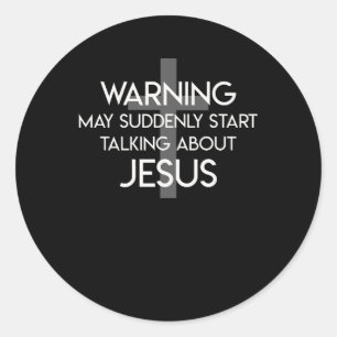Pastor Suddenly Start Talking About Jesus Classic Round Sticker