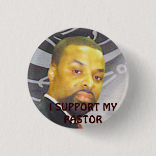 pastor support 3 cm round badge