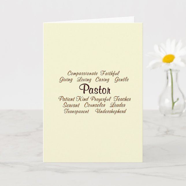 PASTOR Thank You Card (Small Plant)