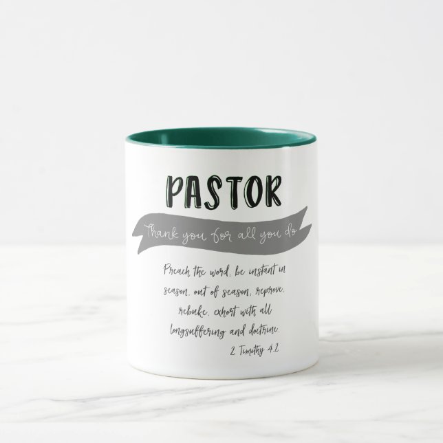 Pastor Thank You with Bible Verse Mug (Center)