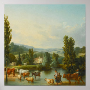 Pastoral Countryside Landscape Wall Art Poster