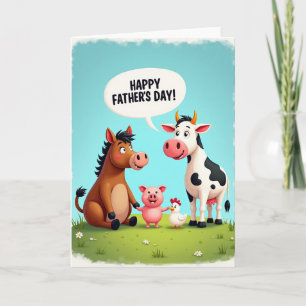 Pastoral Fathers Day Animals Card