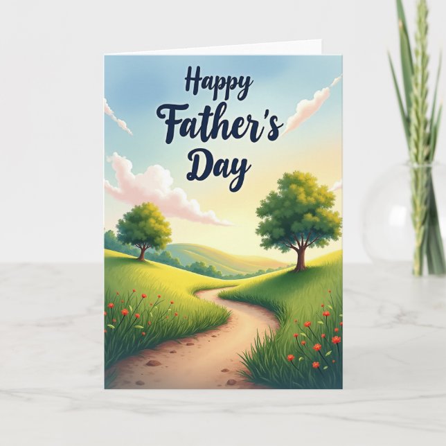 Pastoral Fathers Day Scenic Card (Front)