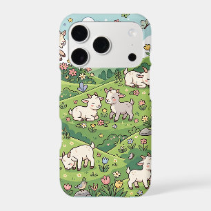 Pastoral Goat Meadow Pattern iPhone 17 Case