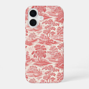 Pastoral Red Toile iPhone 16 Case