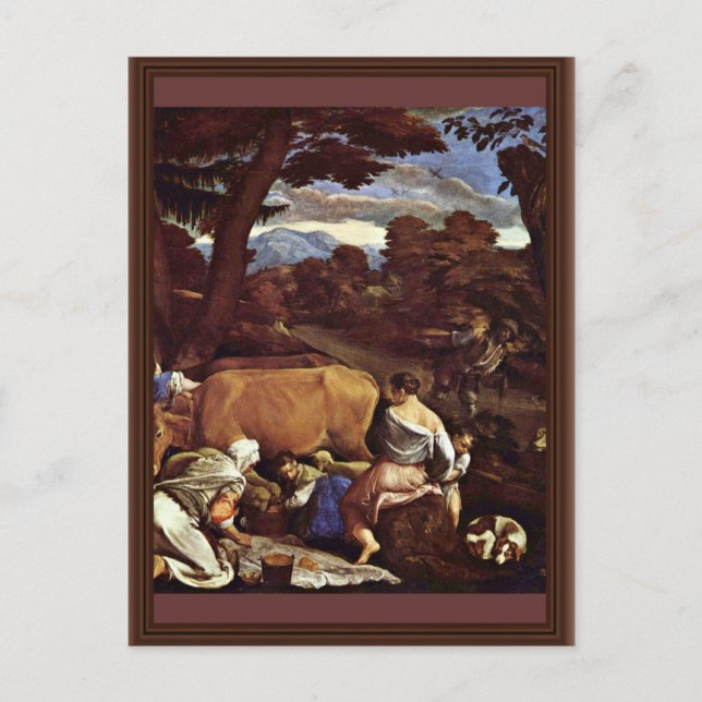 Pastoral Scene By Ponte Jacopo Da (Best Quality) Postcard (Front)