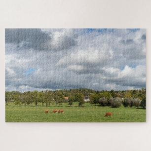 Pastoral scene in the northern French countryside Jigsaw Puzzle