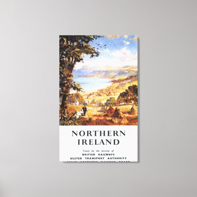 Pastoral Scene Man and Dog British Railways Canvas Print (Front)