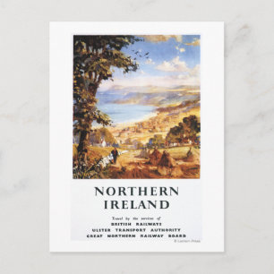 Pastoral Scene Man and Dog British Railways Postcard