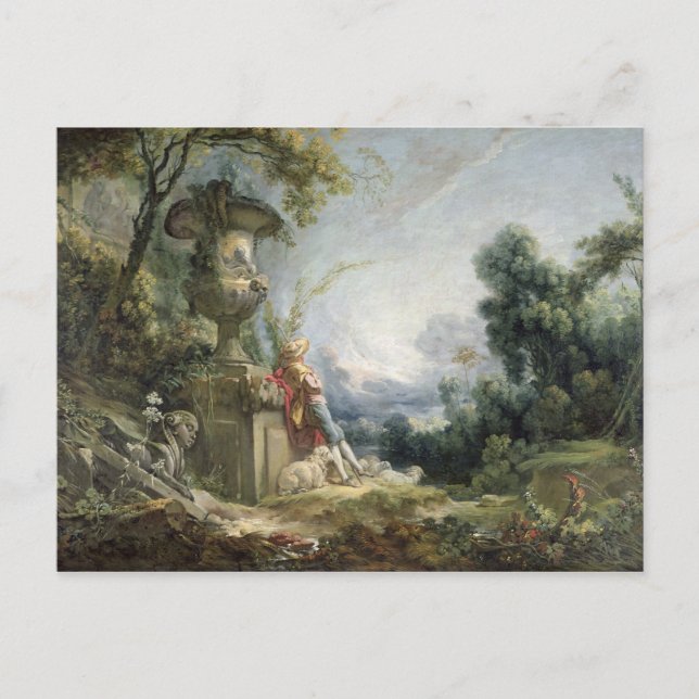 Pastoral Scene, or Young Shepherd in a Landscape Postcard (Front)