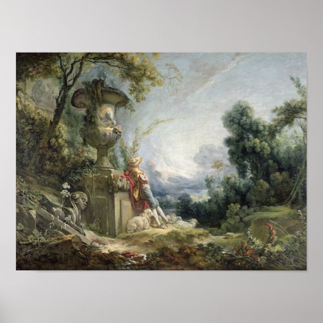 Pastoral Scene, or Young Shepherd in a Landscape Poster (Front)