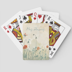 Pastoral Spring Flowers Playing Cards