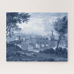 Pastoral Toile - Bridge Jigsaw Puzzle