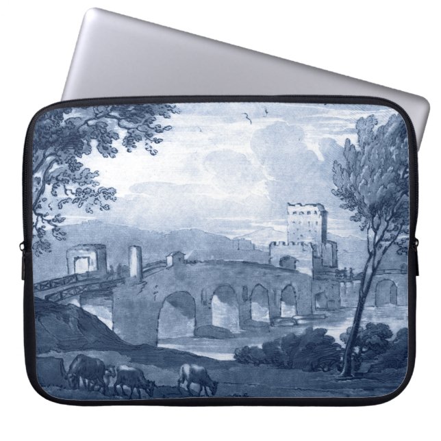 Pastoral Toile - Bridge Laptop Sleeve (Front)